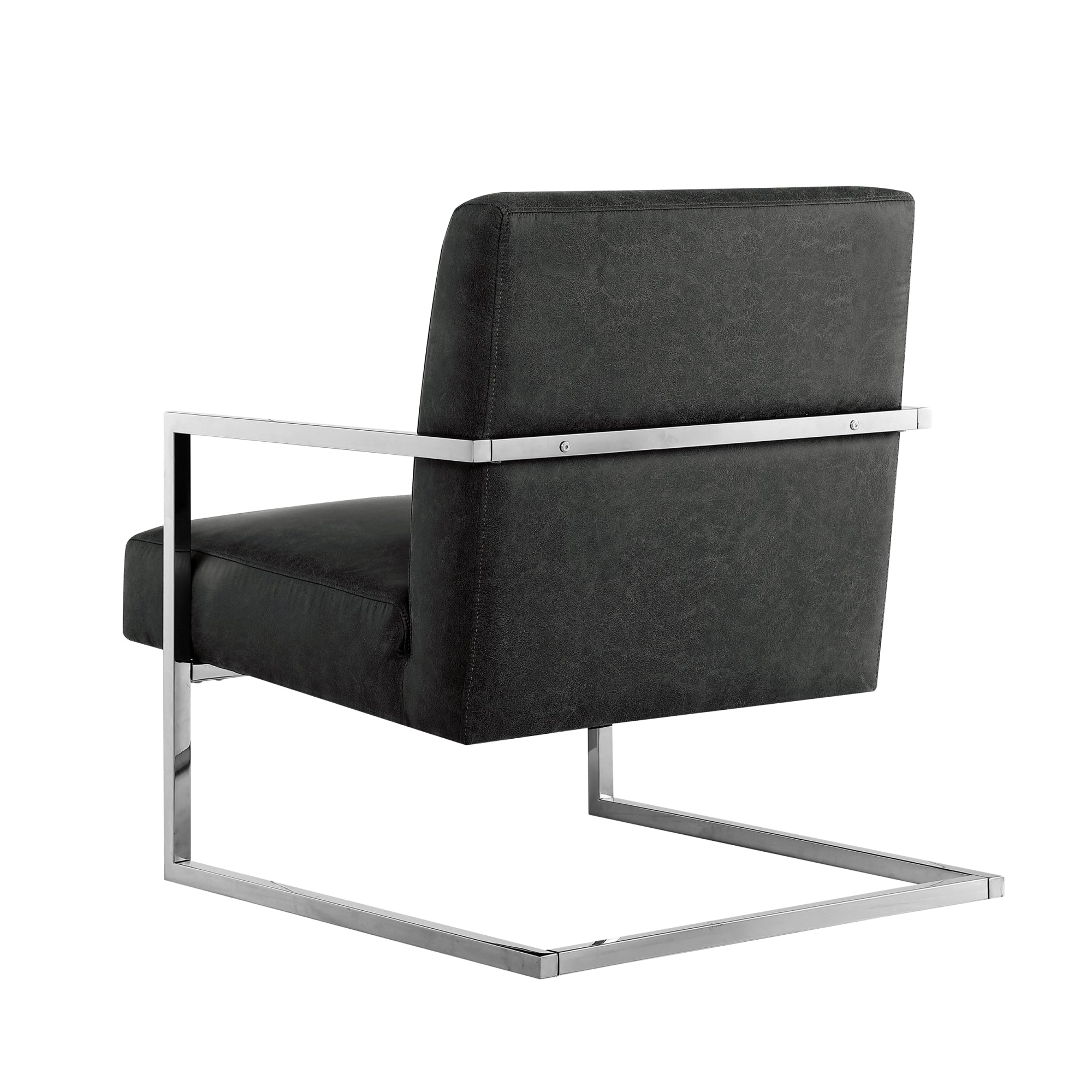 Charcoal PU Leather Accent Chair B612429