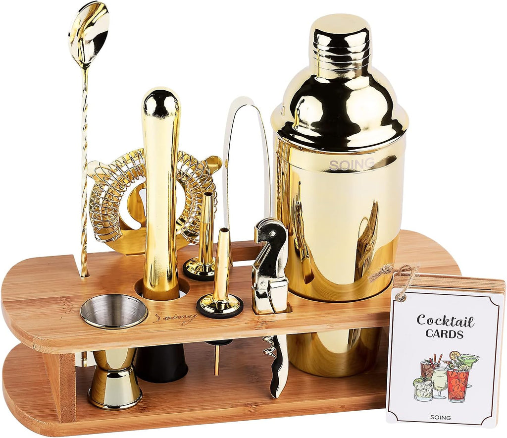 11-Piece Bartender Kit Bar Tools Set with Stand P494511