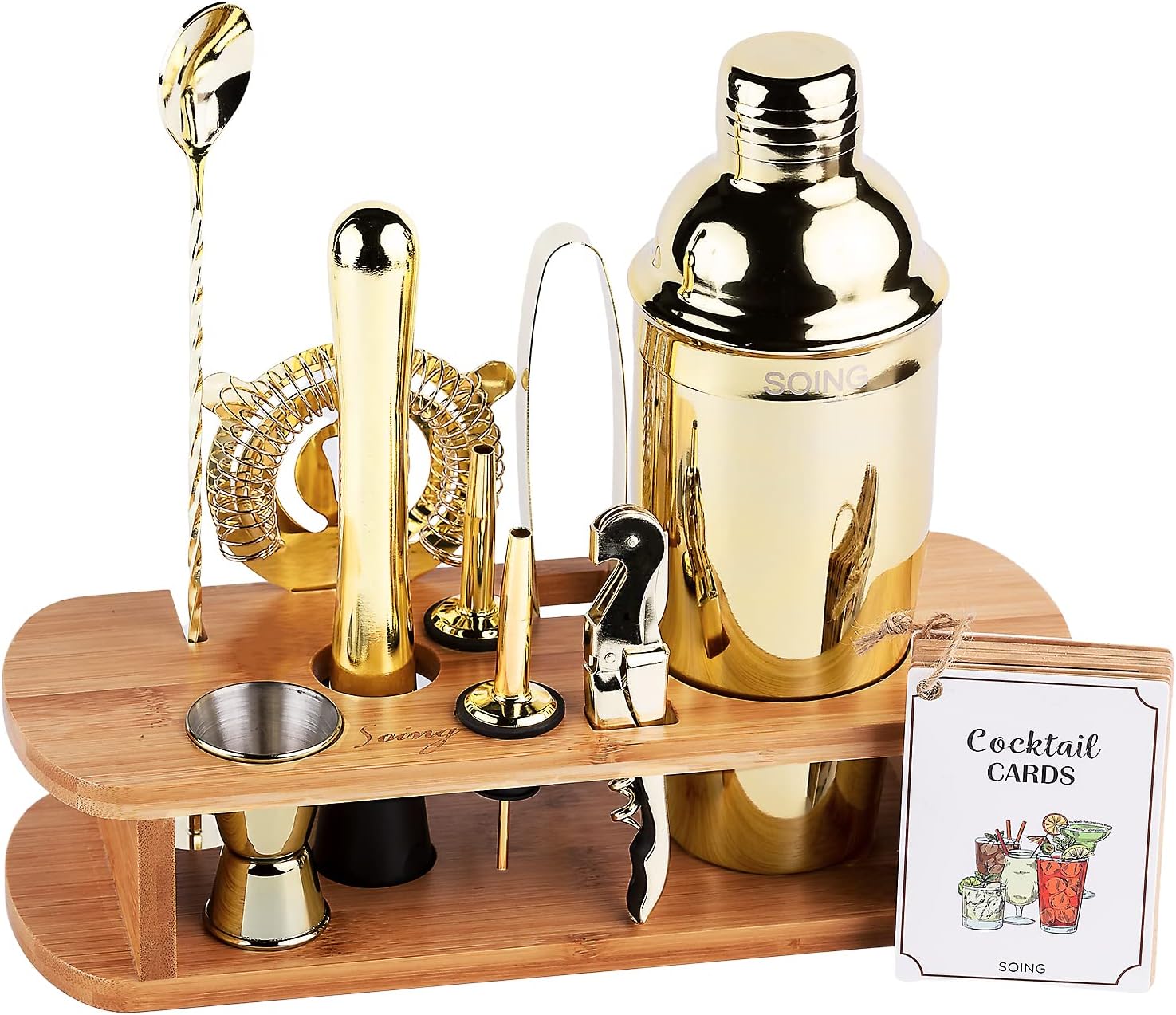 11-Piece Bartender Kit Bar Tools Set with Stand P494511