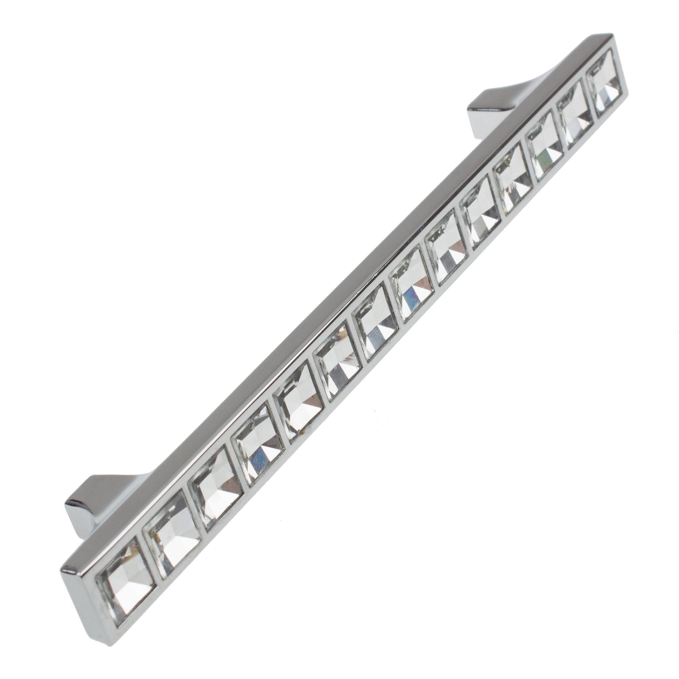 6.75-Inch K9 Crystal Cabinet Pulls with 5-Inch Screw Spacing (Pack of 10 or 25) D173