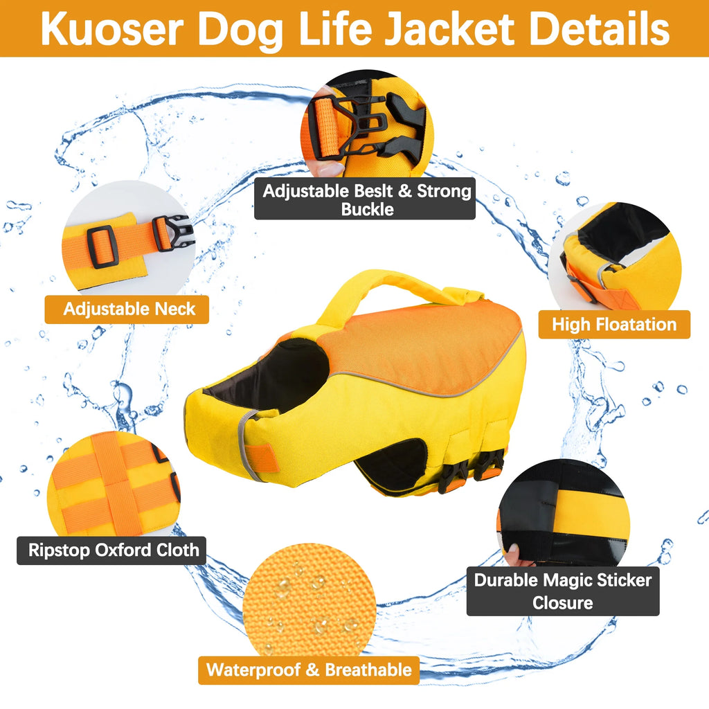 Reflective Adjustable Dog Life Jacket H45720