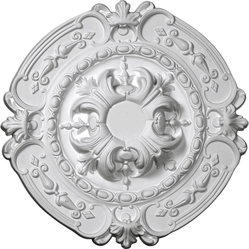 16 3/8 inch x 1 3/4 inch Hand-Painted Green Gold Ceiling Medallion K697346