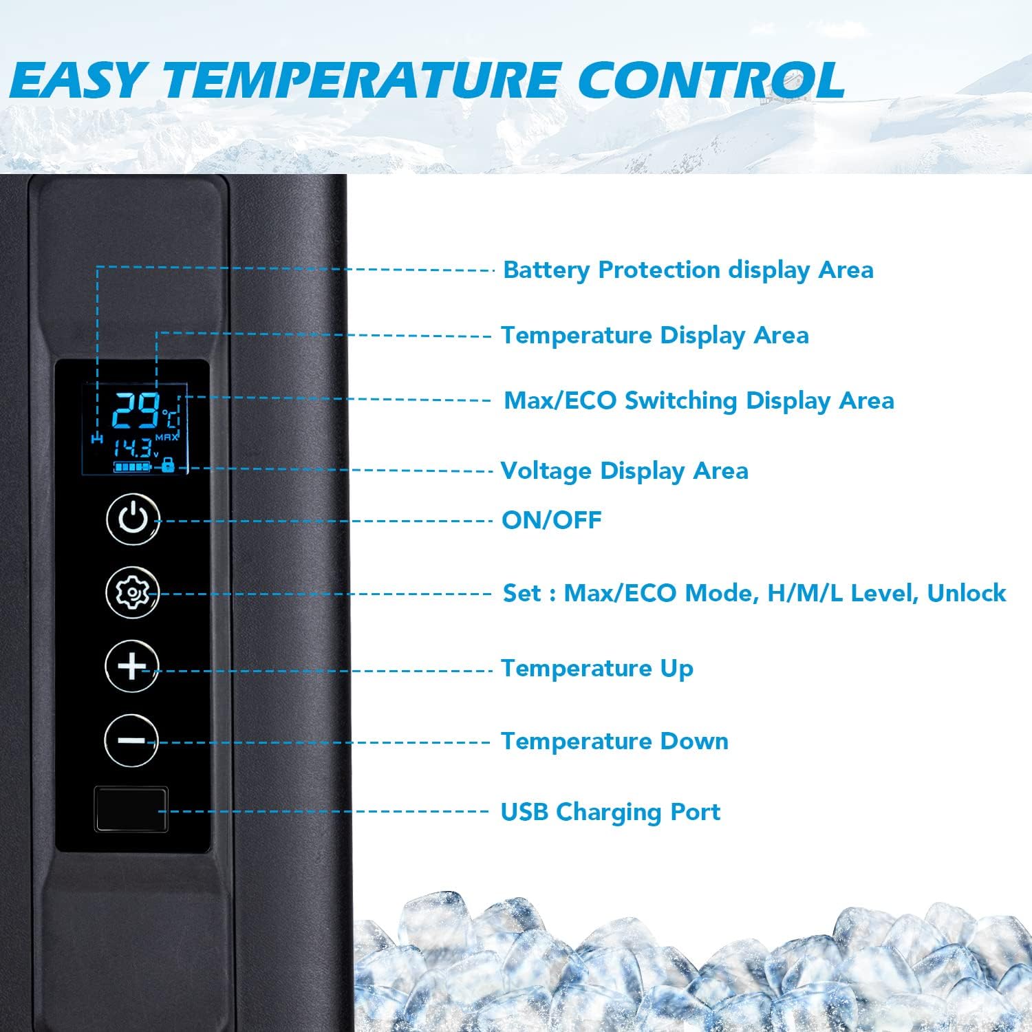 20QT Portable Refrigerator Freezer Cooler C61574