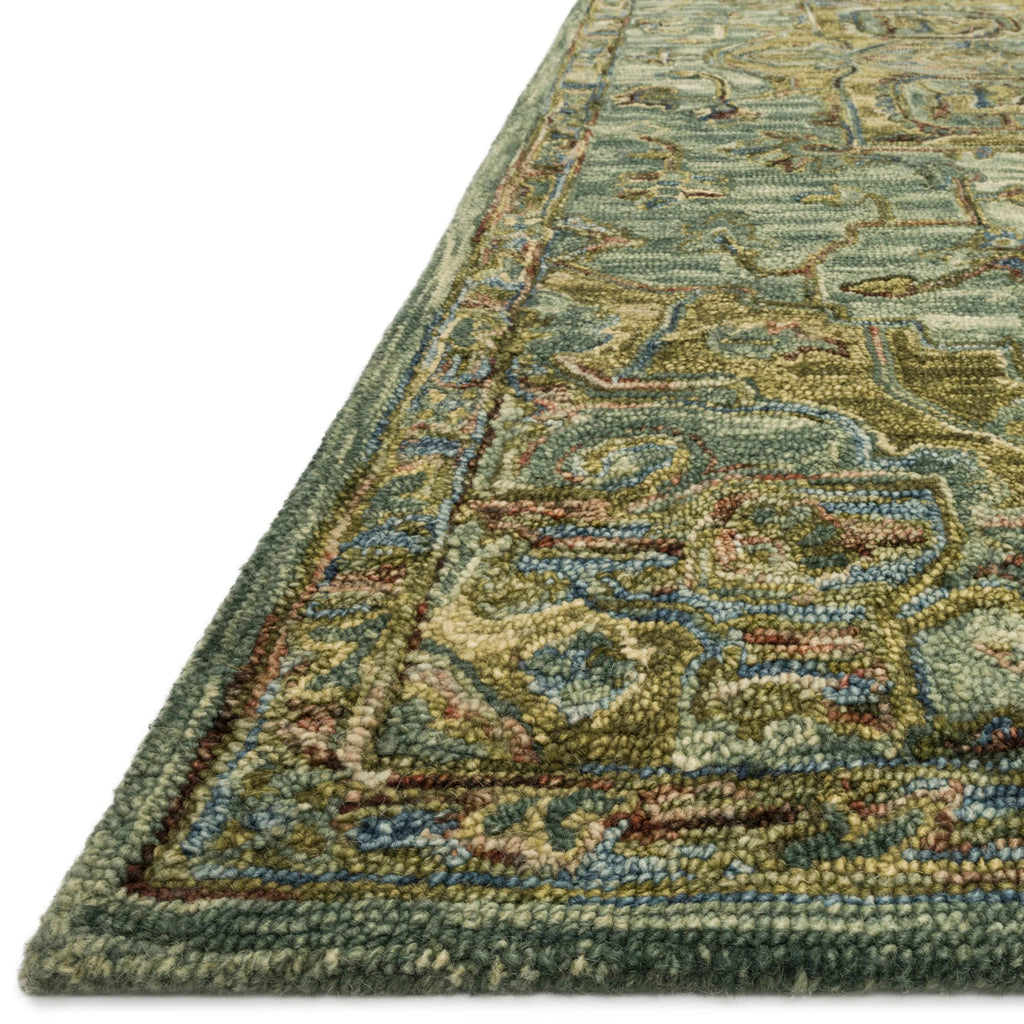 Hand-hooked Wool Medallion Area Rug 7'9" x 9'9" D816049