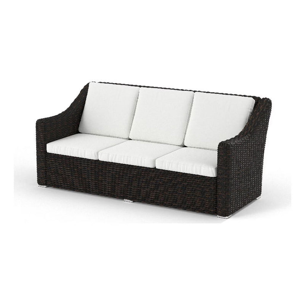 Beige Cast Iron Outdoor Wicker Sofa S65720