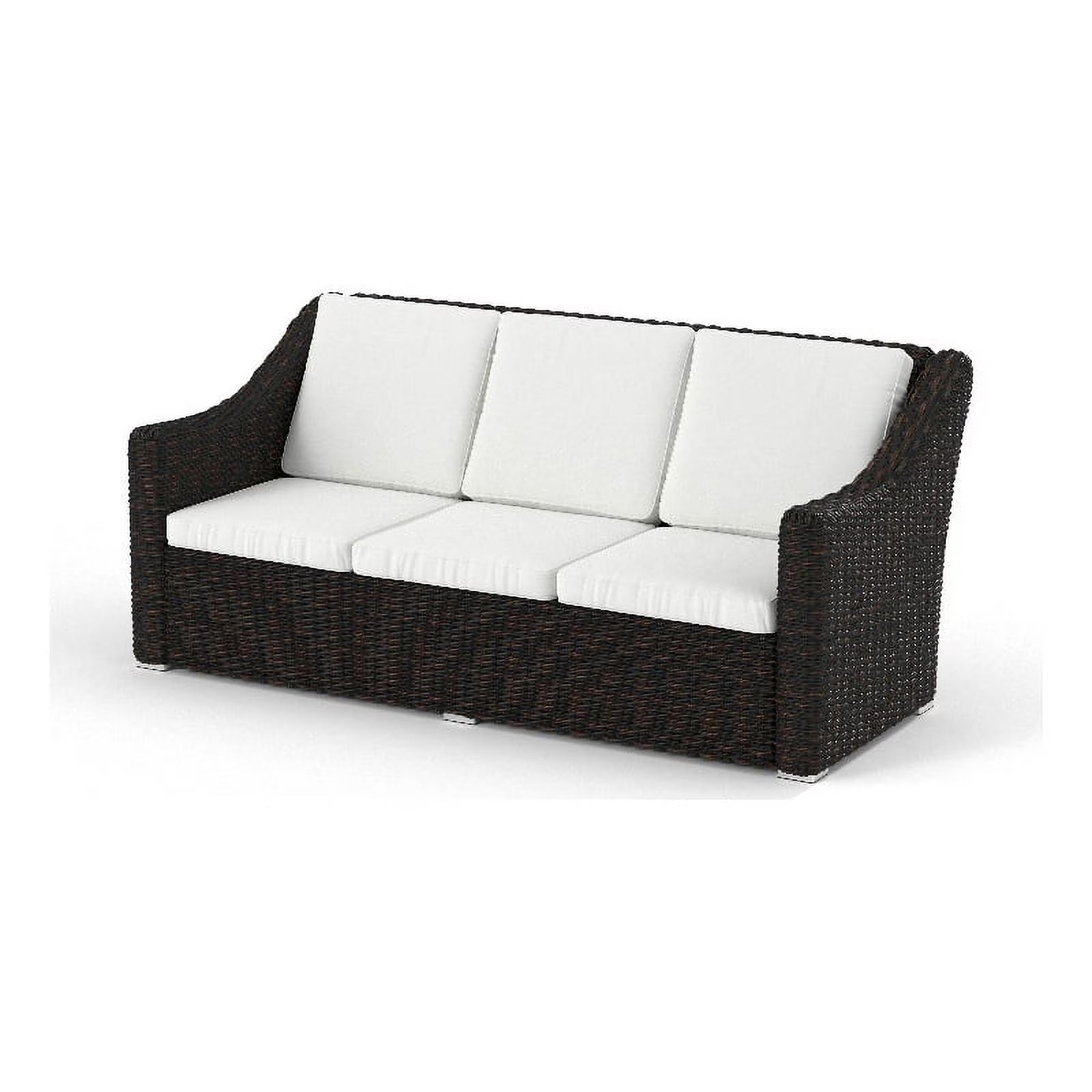 Beige Cast Iron Outdoor Wicker Sofa S65720