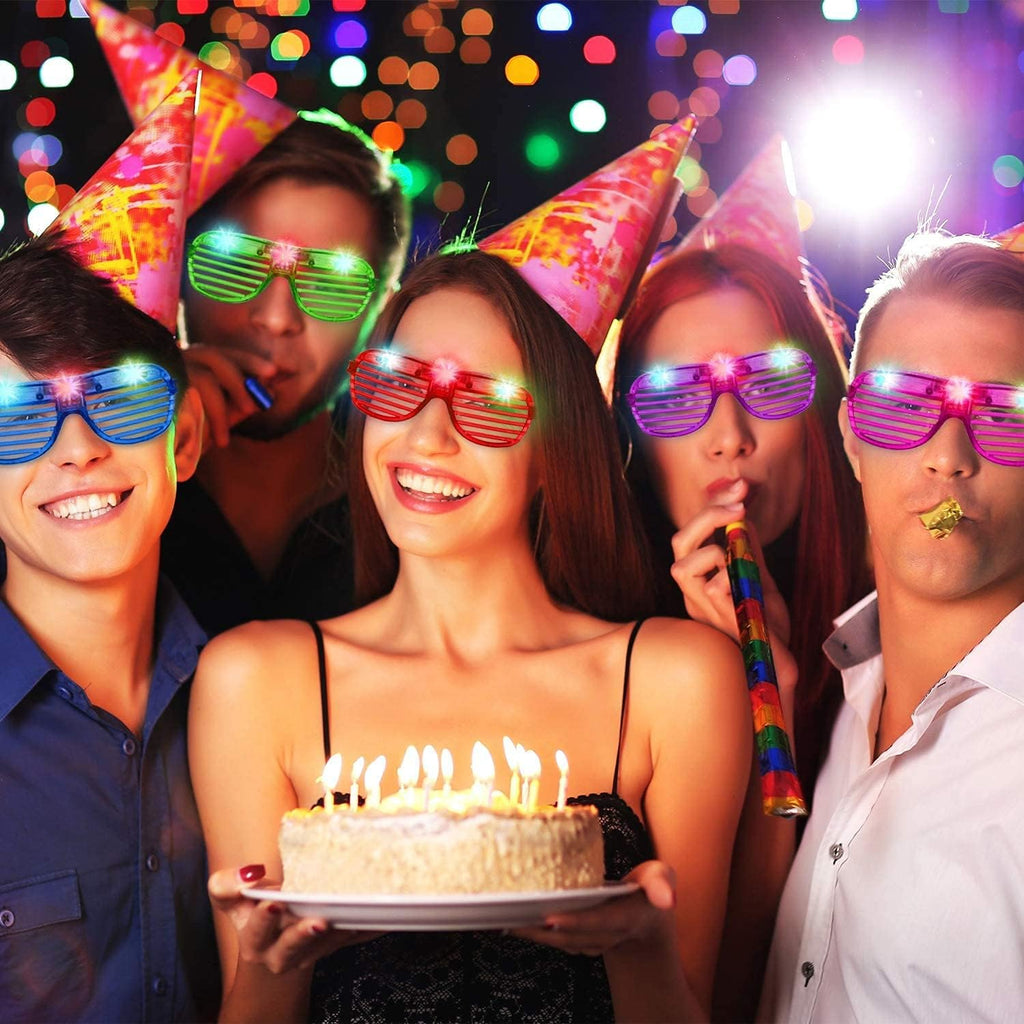 50 Pack LED Glow in The Dark Party Glasses S4510