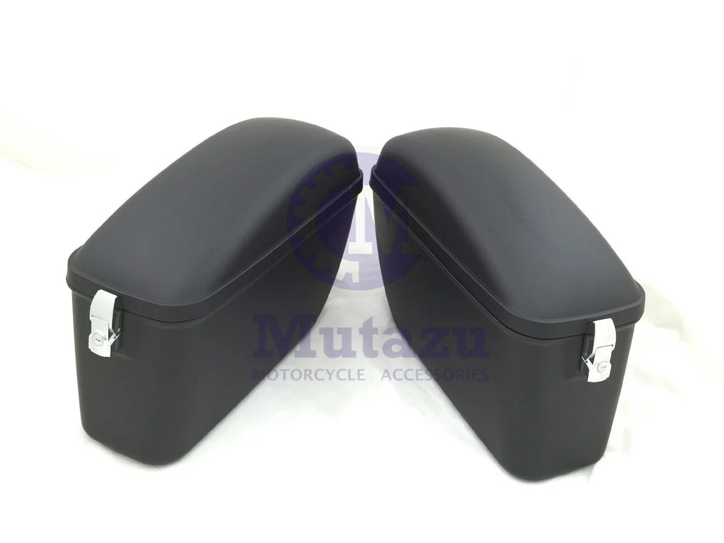 Matte Black Hard Motorcycle Saddle bags J33271