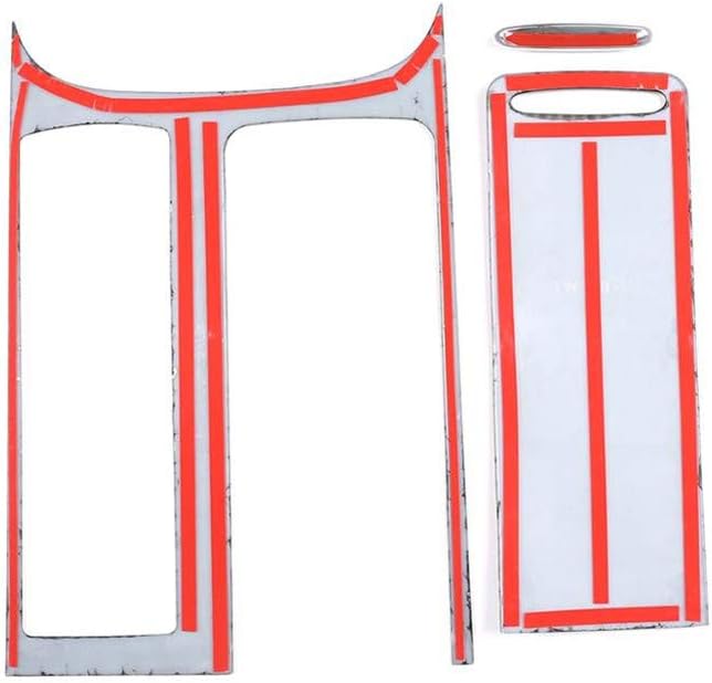 Carbon Fiber Style ABS Plastic Center Console Panel Cover Frame Trim Pack of 2 Z58274
