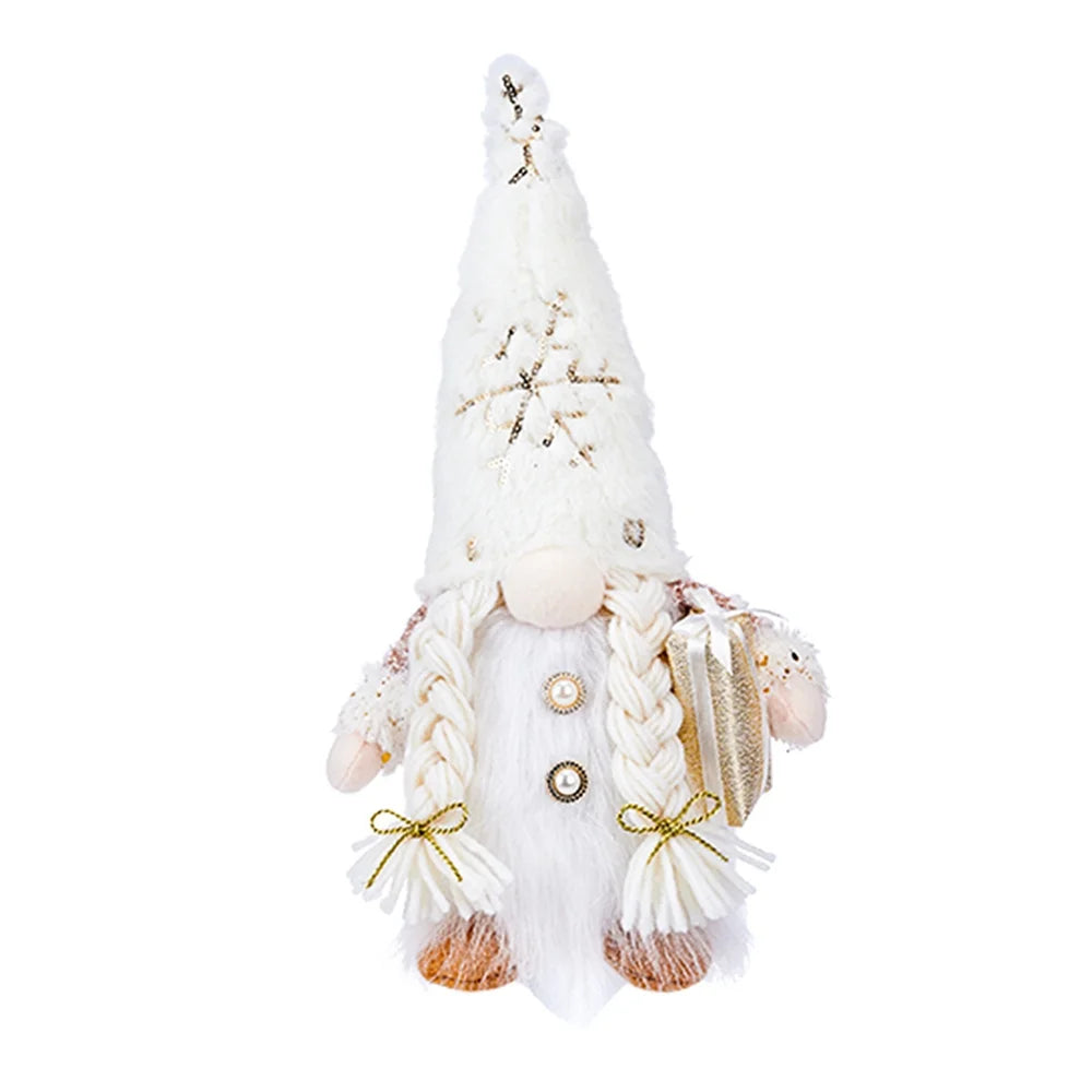2pcs Christmas Gnome Plush Doll with Lights LED Glowing Ornaments O856190