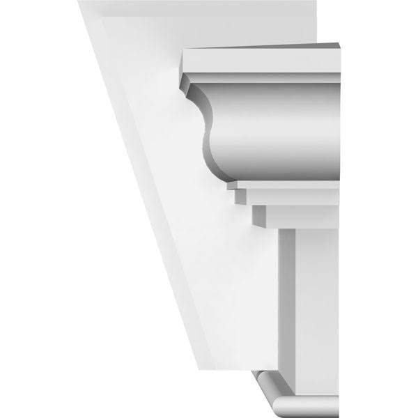 73x22 Bottom Width x 81 1/2x22 Top Width x 12x22H x 1 1/4x22P Craftsman Crosshead w/ Deco Keystone U2509