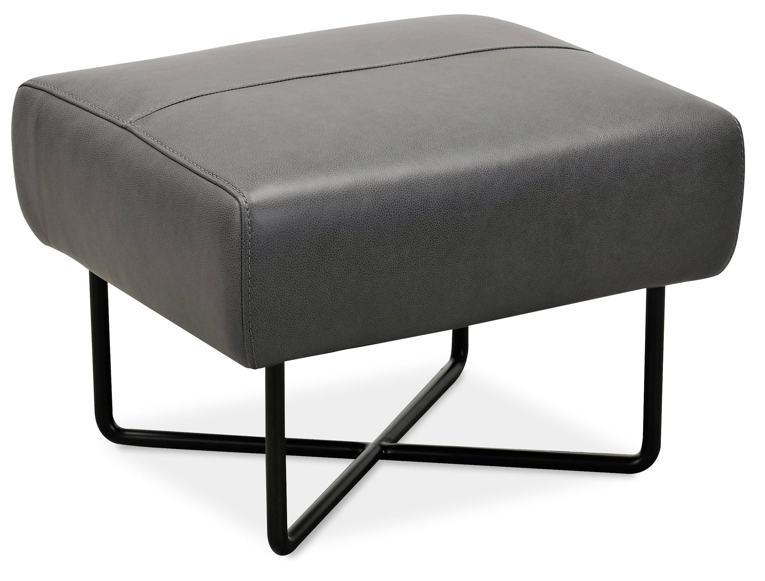 Black Metal Base Ottoman W620