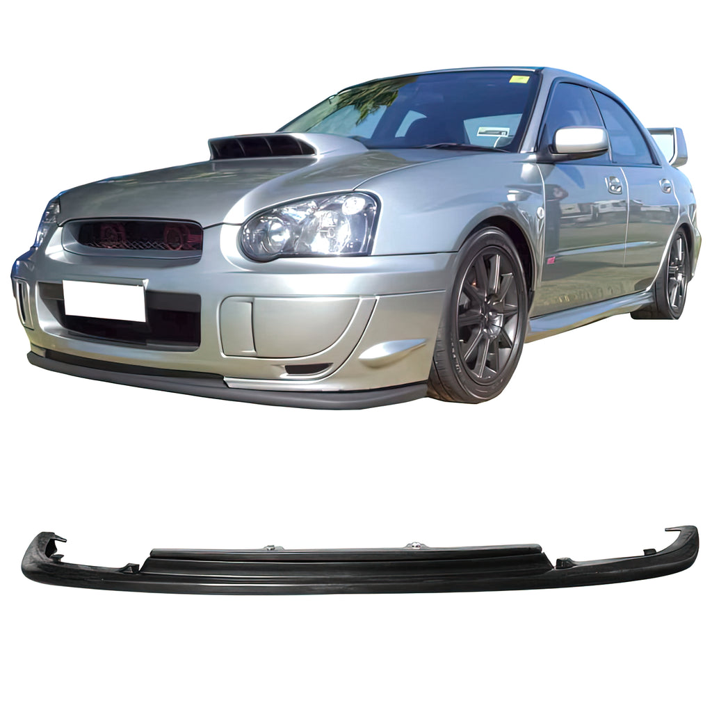 Front Bumper Lip Unpainted Black PU Polyurethane Air Dam Chin Spoiler Splitter U516226