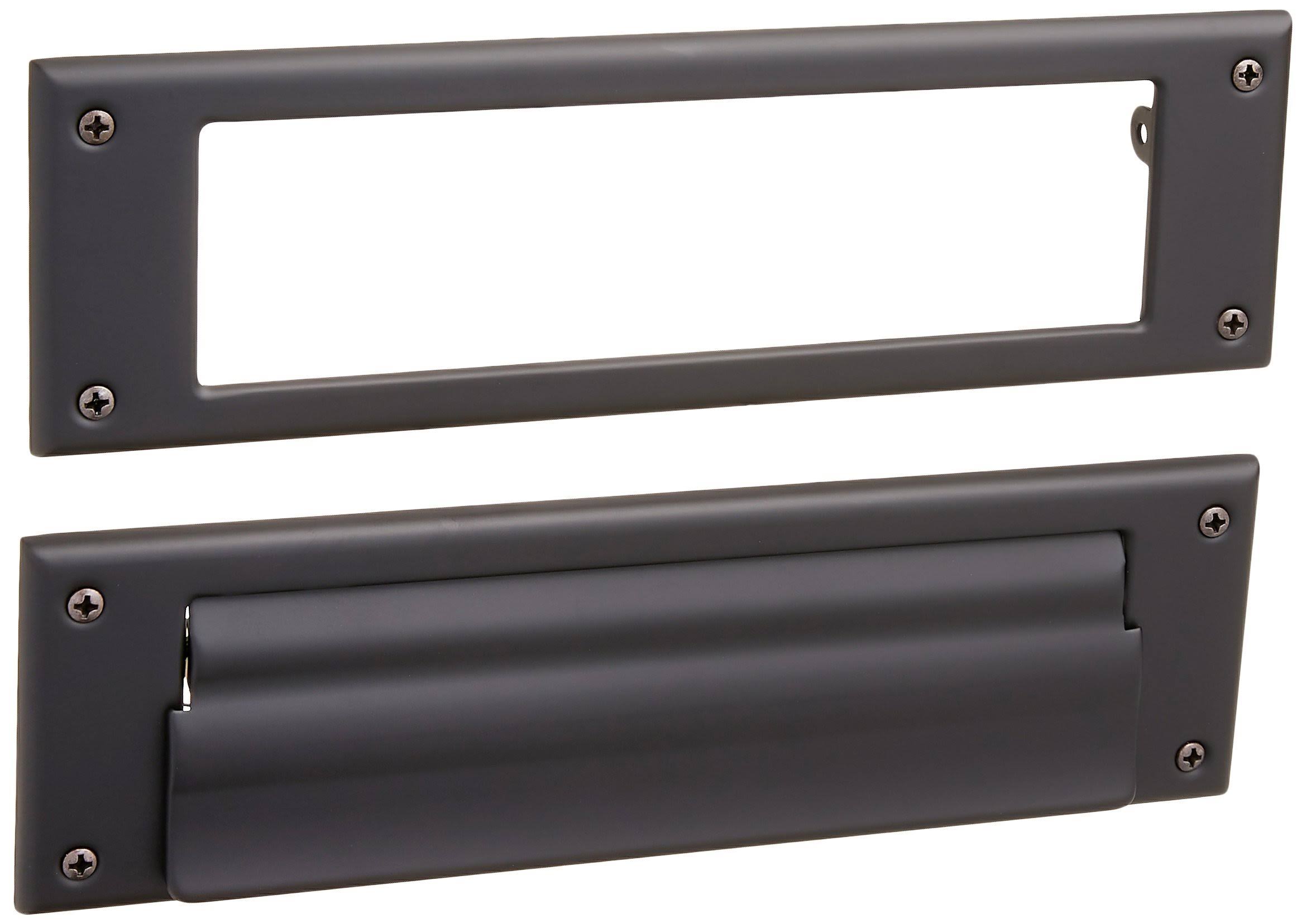 Satin Black Letter Box Plate Y412