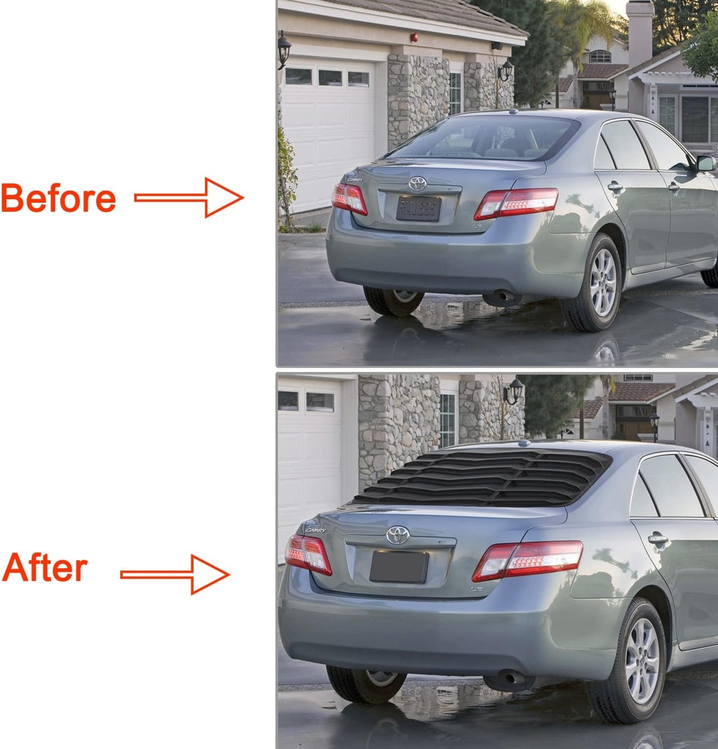 Rear Window Louver ABS Sun Shade Matte Black G444331