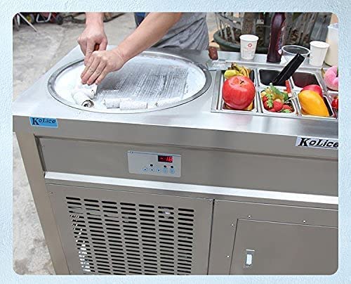 22" Double Round Pans Fried Ice Cream Machine with 10 Refrigerated Tanks D698