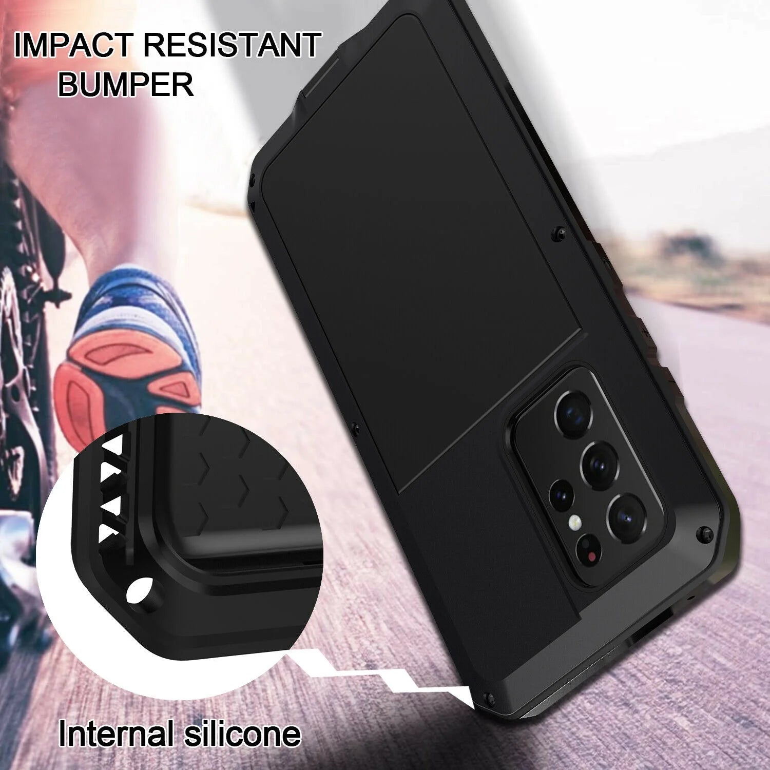Heavy Duty Shockproof Aluminum Metal Case for Samsung Galaxy S20 G7496