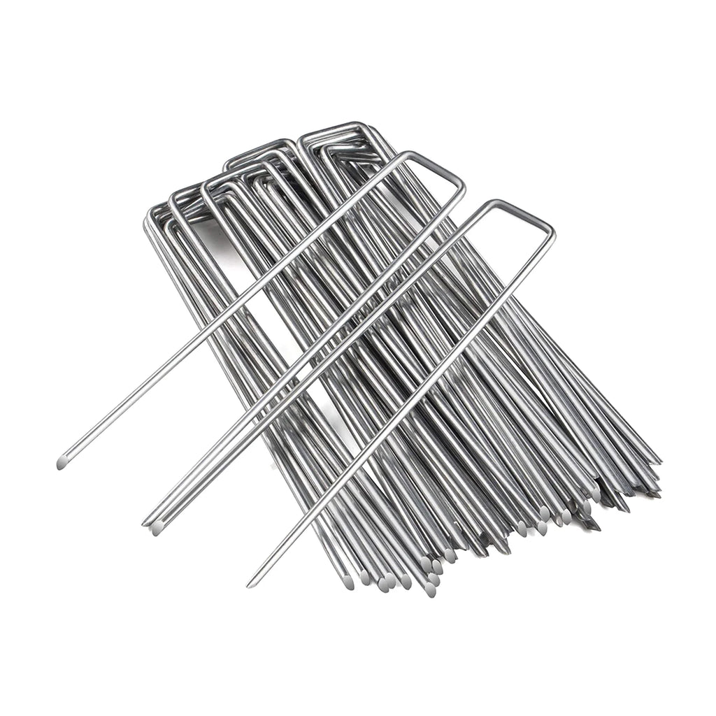 50 Packs Galvanised Ground Pegs for Artificial Grass F13271