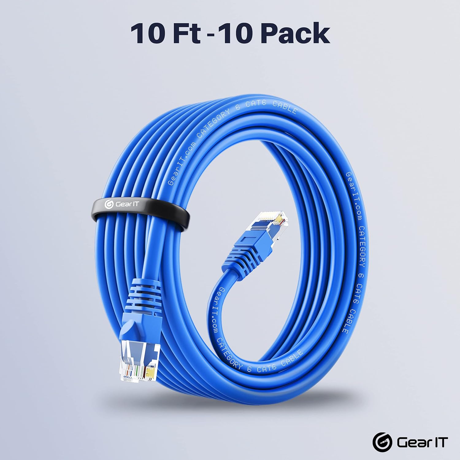Cat 6 Ethernet Cable 100 ft (5-Pack) Blue O74965