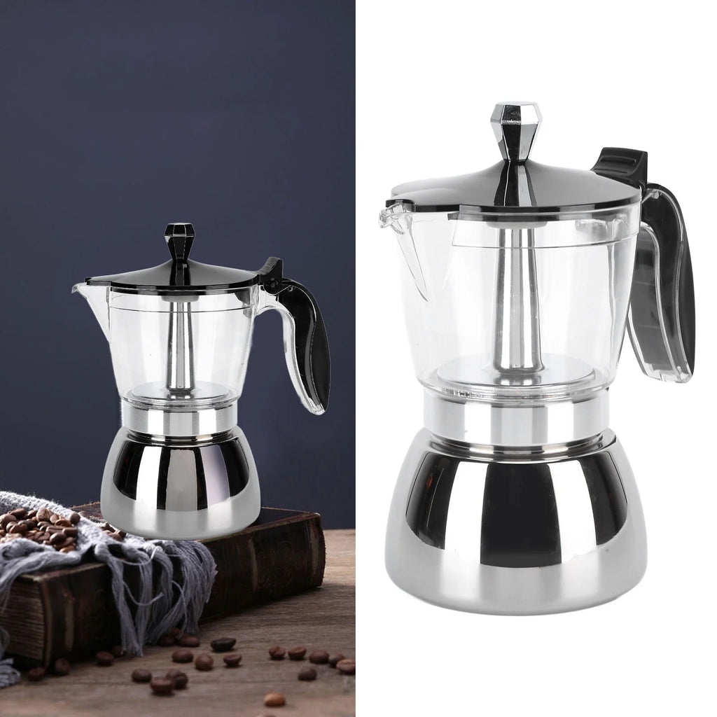Cafetera Espresso Moka de Acero Inoxidable, 6 Tazas Z2729
