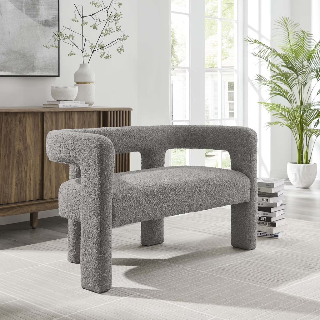 Boucle Upholstered Loveseat X3609