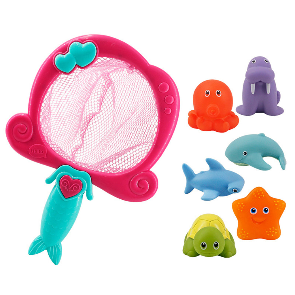 Color Changing Floating Baby Bath Toys with Net F911809