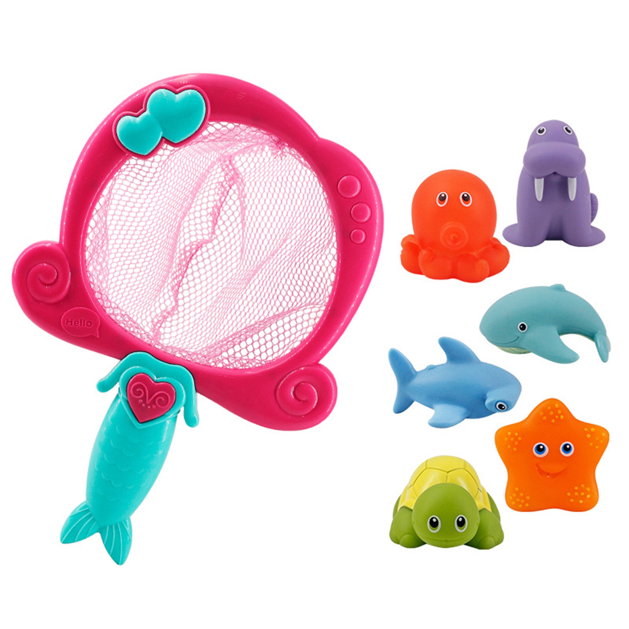 Color Changing Floating Baby Bath Toys with Net F911809