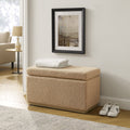 Tan Rectangle Storage Ottoman X252