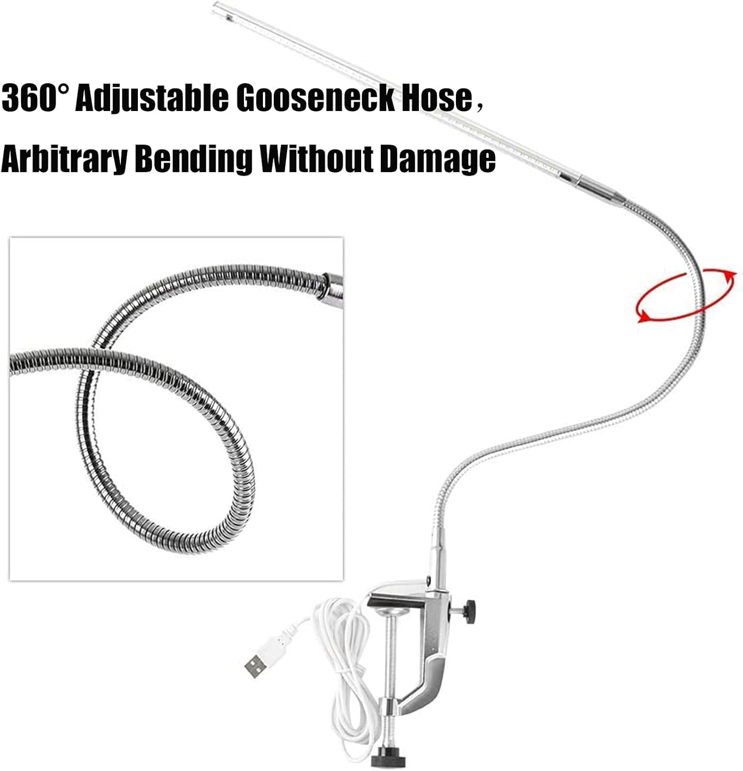 USB LED Desk Lamp with Clamp W930569