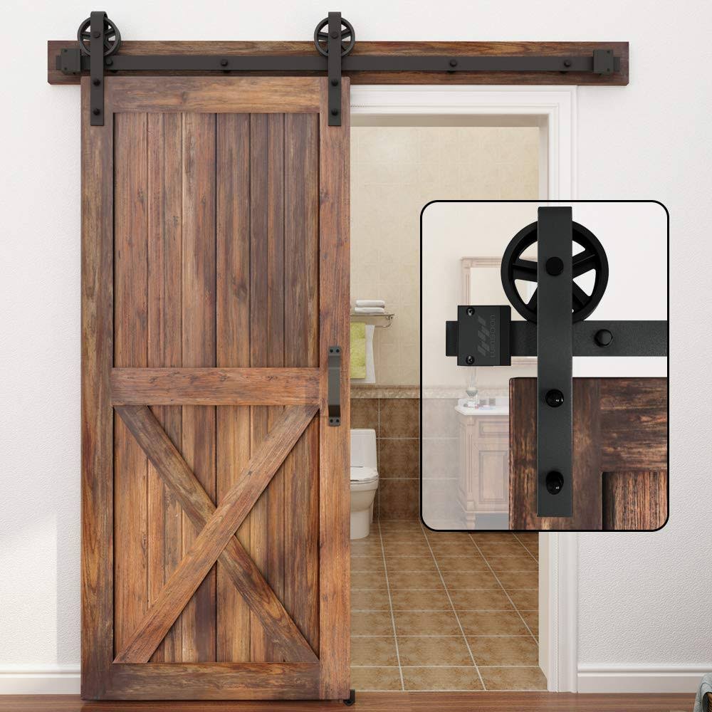 Single Wood Sliding Barn Door Hardware Kit B230
