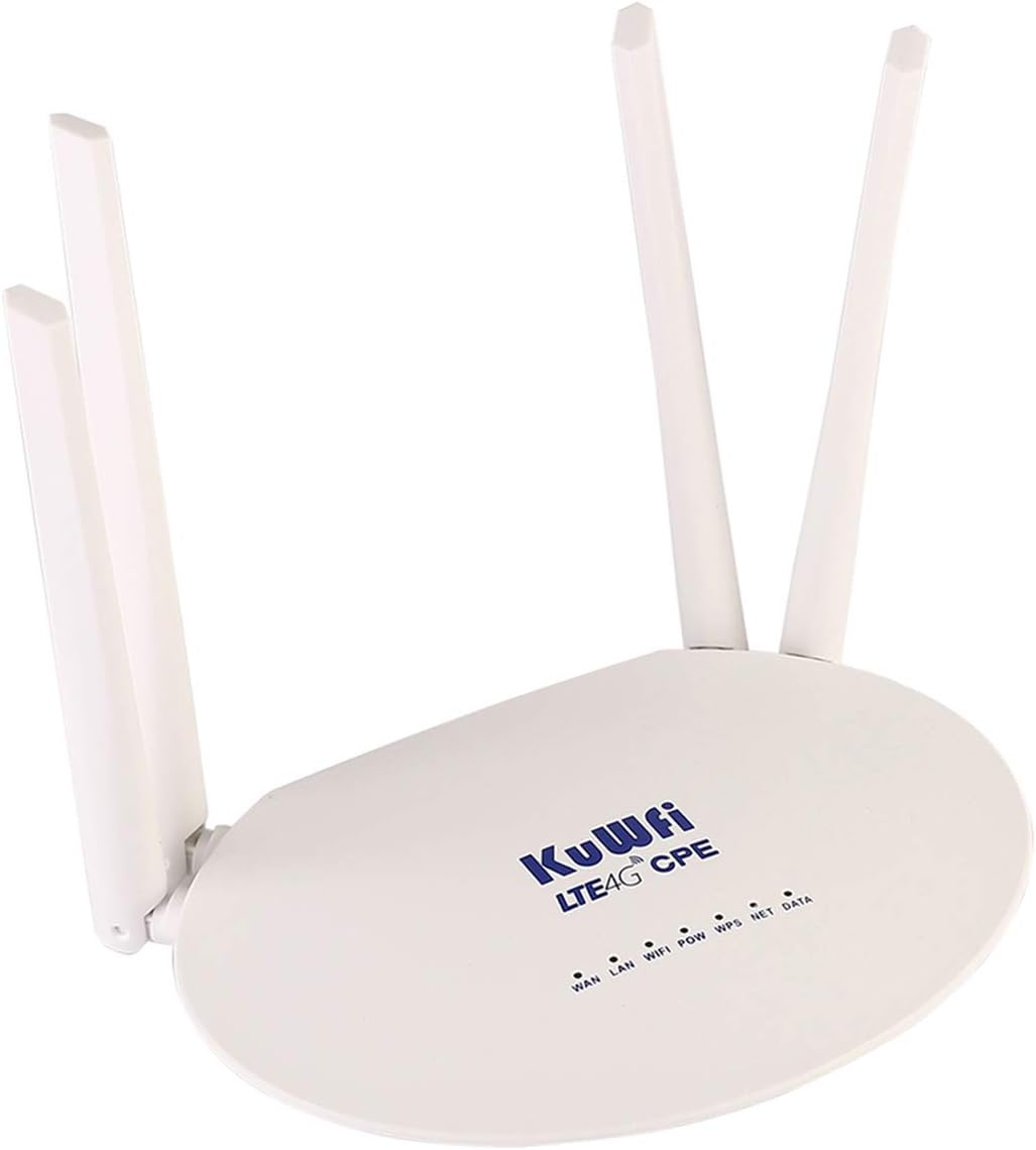 4G LTE Router with SIM Card Slot, 300Mbps Unlocked Wireless WiFi Router with 4pcs Non-Detachable Antennas E640