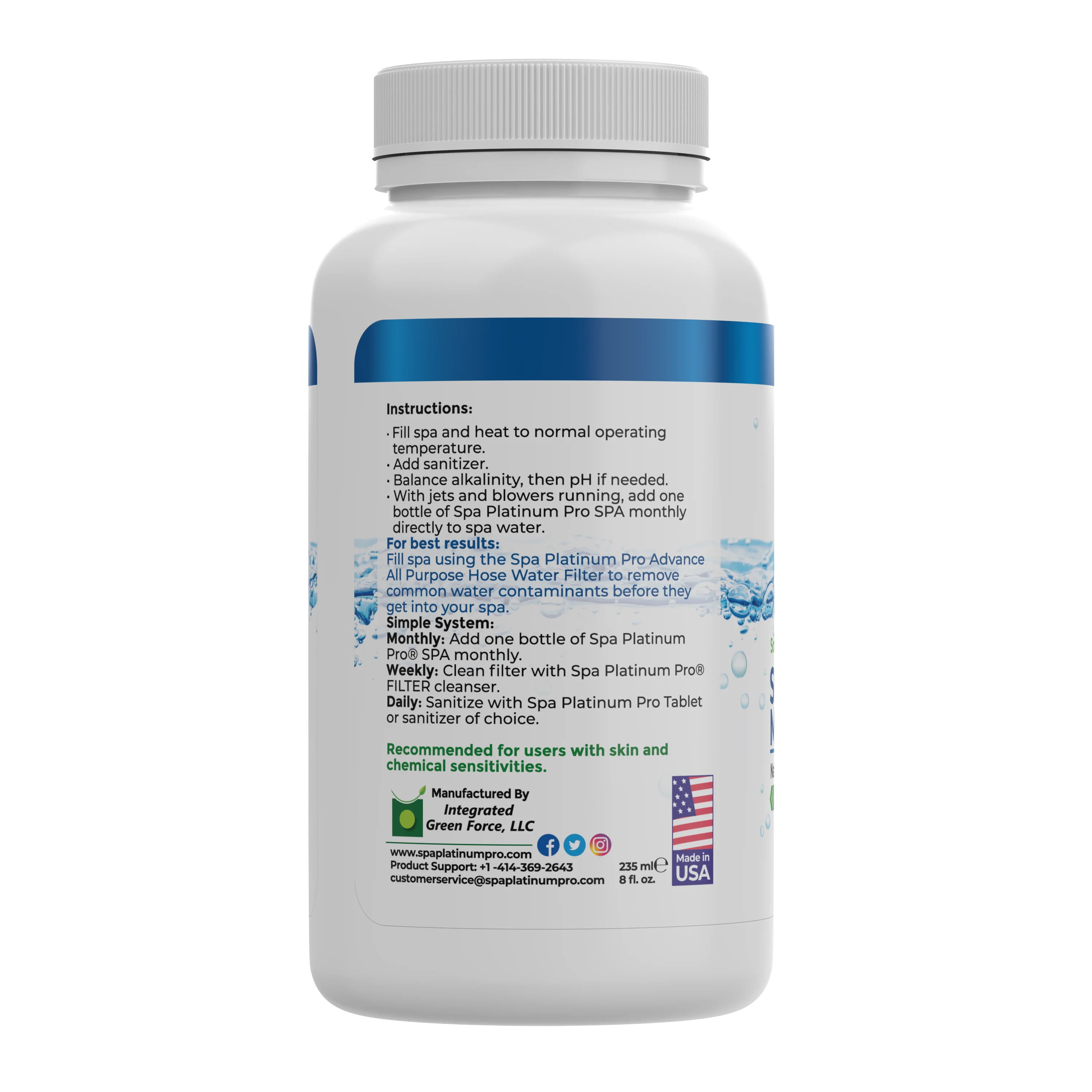 Natural Hot Tub Water Treatment, Six Months Supply Y824797