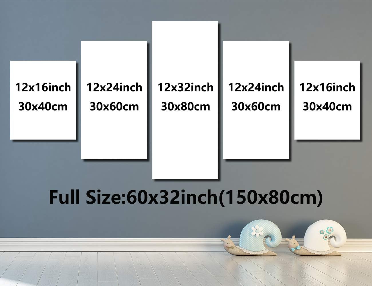 5 Panel Canvas Prints Wall Art Military Aircraft Airplane Pictures Frame Wall Decor H445