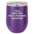 12 oz Double Wall Vacuum Insulated Stainless Steel Stemless Wine Tumbler Travel Mug With Lid V8709