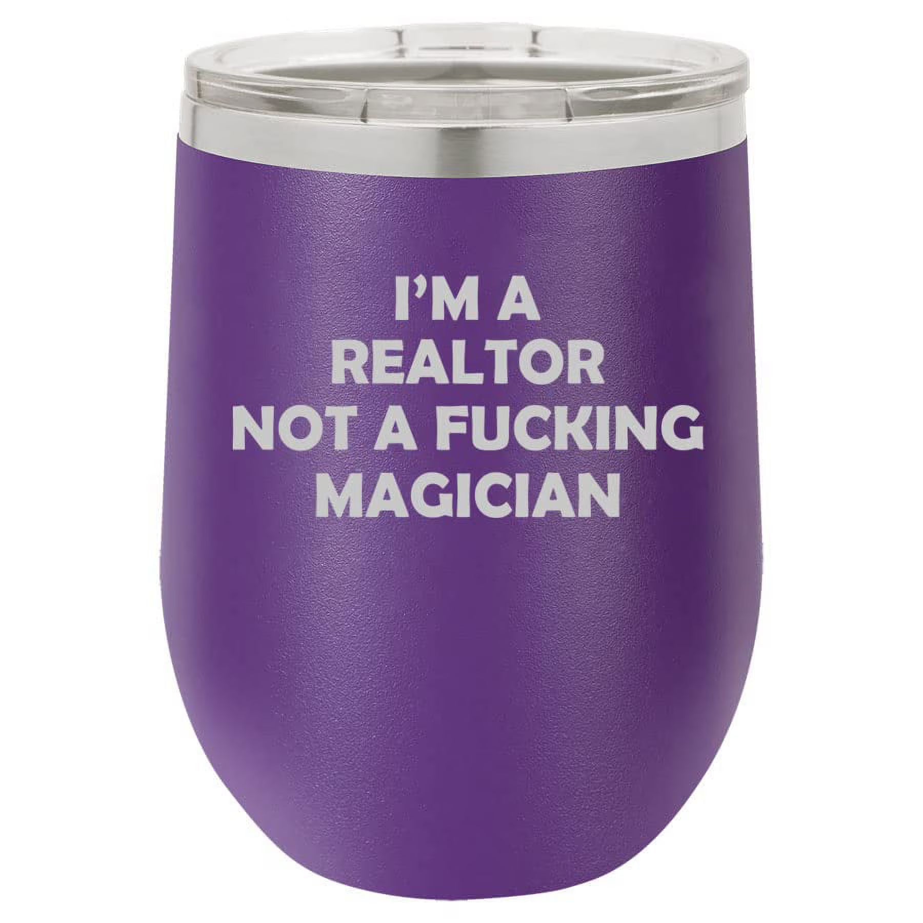 12 oz Double Wall Vacuum Insulated Stainless Steel Stemless Wine Tumbler Travel Mug With Lid V8709