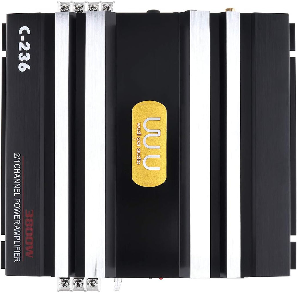 3800W 2 Channel Car Audio Amplifier Aluminum Alloy, Pack of 2 V101749