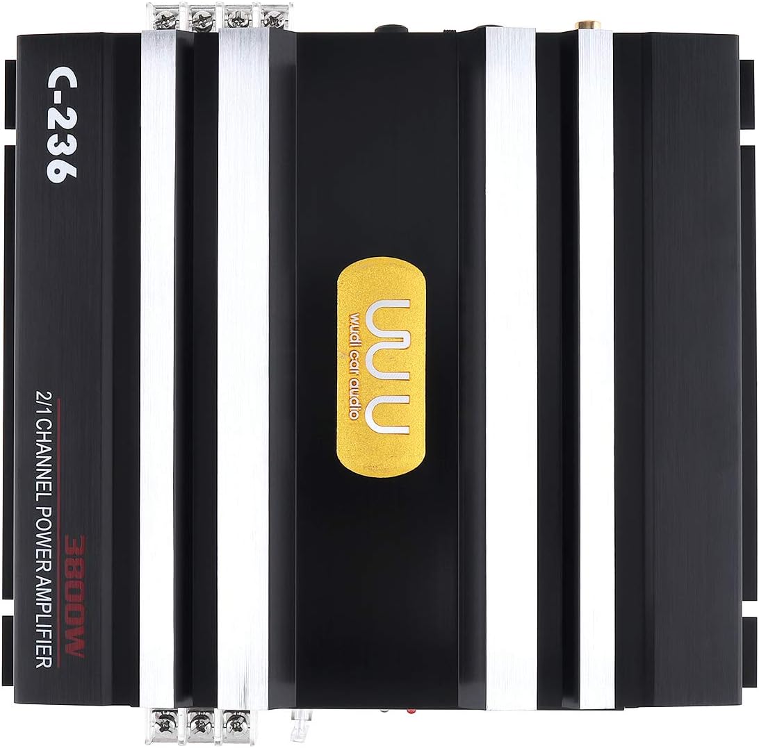 3800W 2 Channel Car Audio Amplifier Aluminum Alloy, Pack of 2 V101749