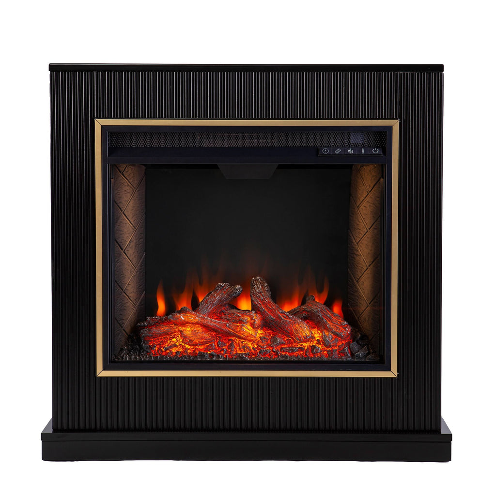 Black Wood Fireplace E6088