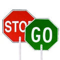 18" Stop/Go Aluminum Paddle with 9" Polygrip Handle (5 Pack) O68949