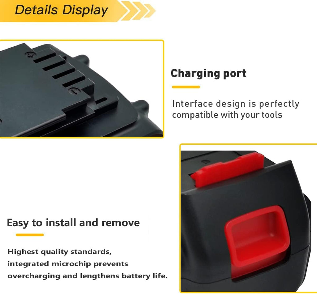 2Pack 6.0Ah 20V MAX Replacement Battery Z914824