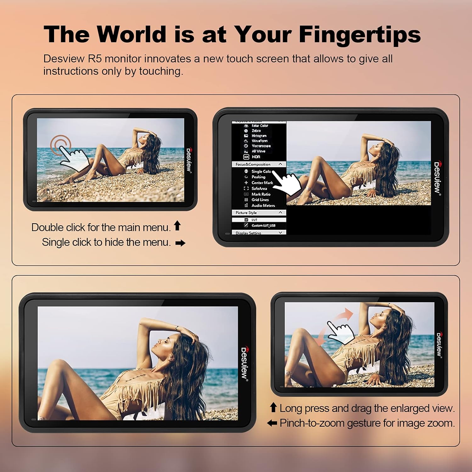 5.5 inch Touch Screen Camera Monitor with HDR E6639