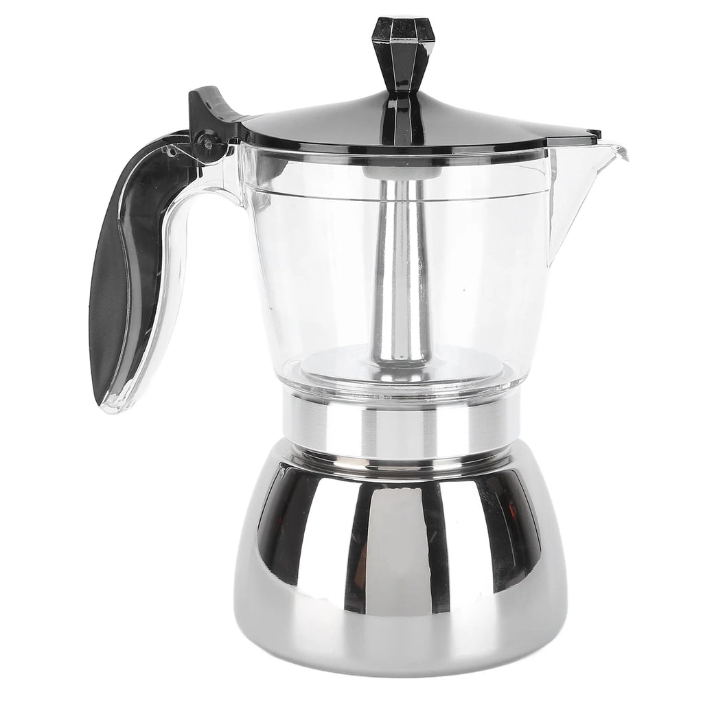 Cafetera Espresso Moka de Acero Inoxidable, 6 Tazas Z2729