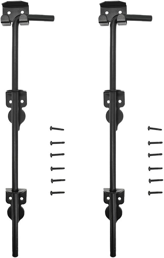 Heavy Duty Steel Gate Drop Rod 18 inch Black Finish 2 Pack W2812