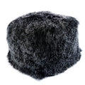 Black Snow Lamb Fur Pouf W681138