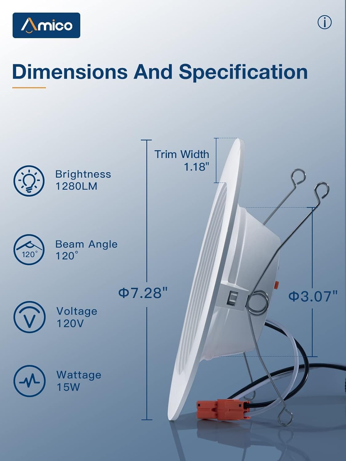 16 Pack 4CCT LED Recessed Lighting with Baffle Trim M904861