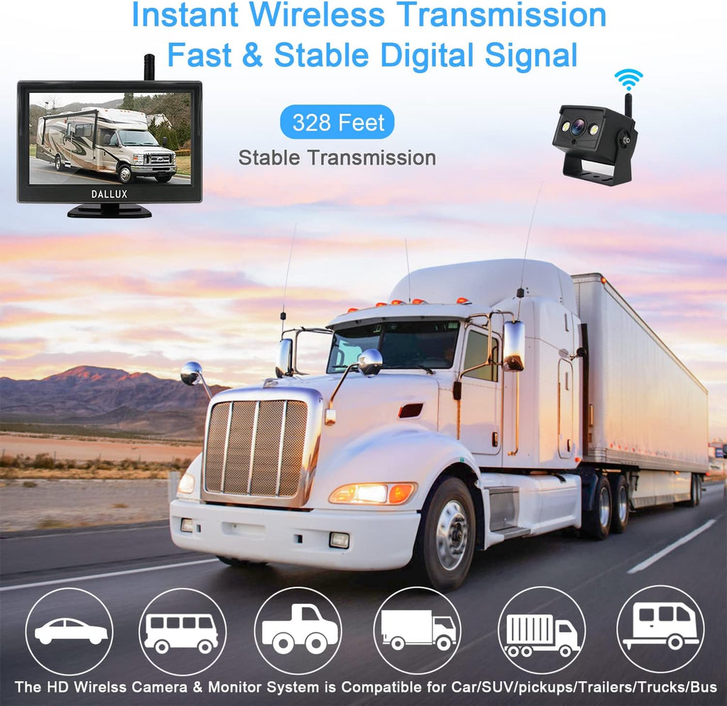 5 Inch 1080P Front/Rear View Wireless Backup Camera Kit Q478682
