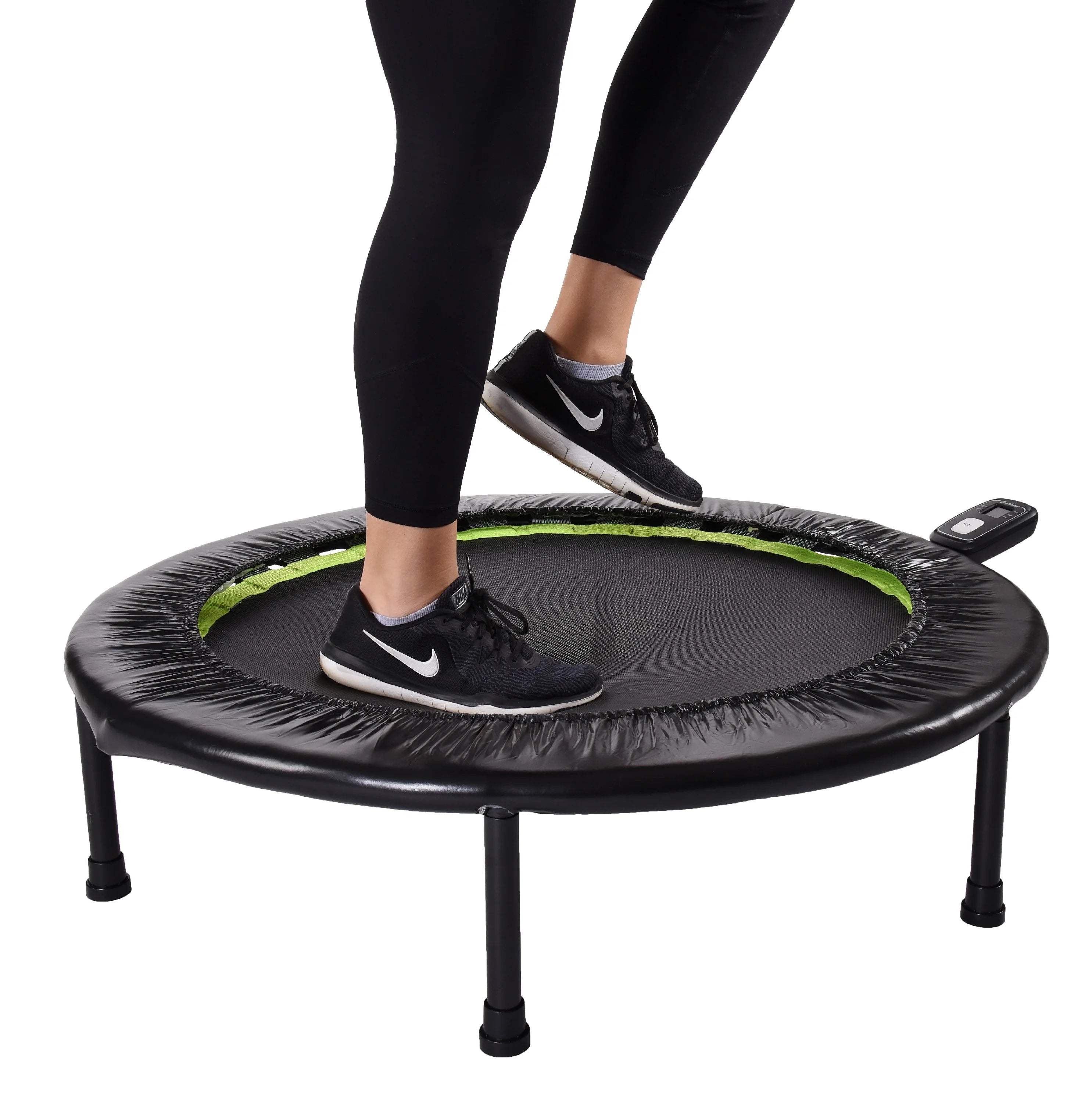 36" Round Foldable Fitness Trampoline with Workout Monitor Q817506