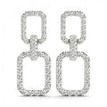 14K White Gold Drop Earrings U7030