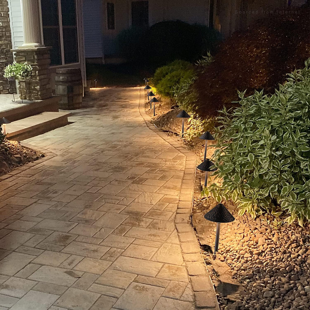 4 Pack Retro Bronze Aluminum LED Pathway Lights I824