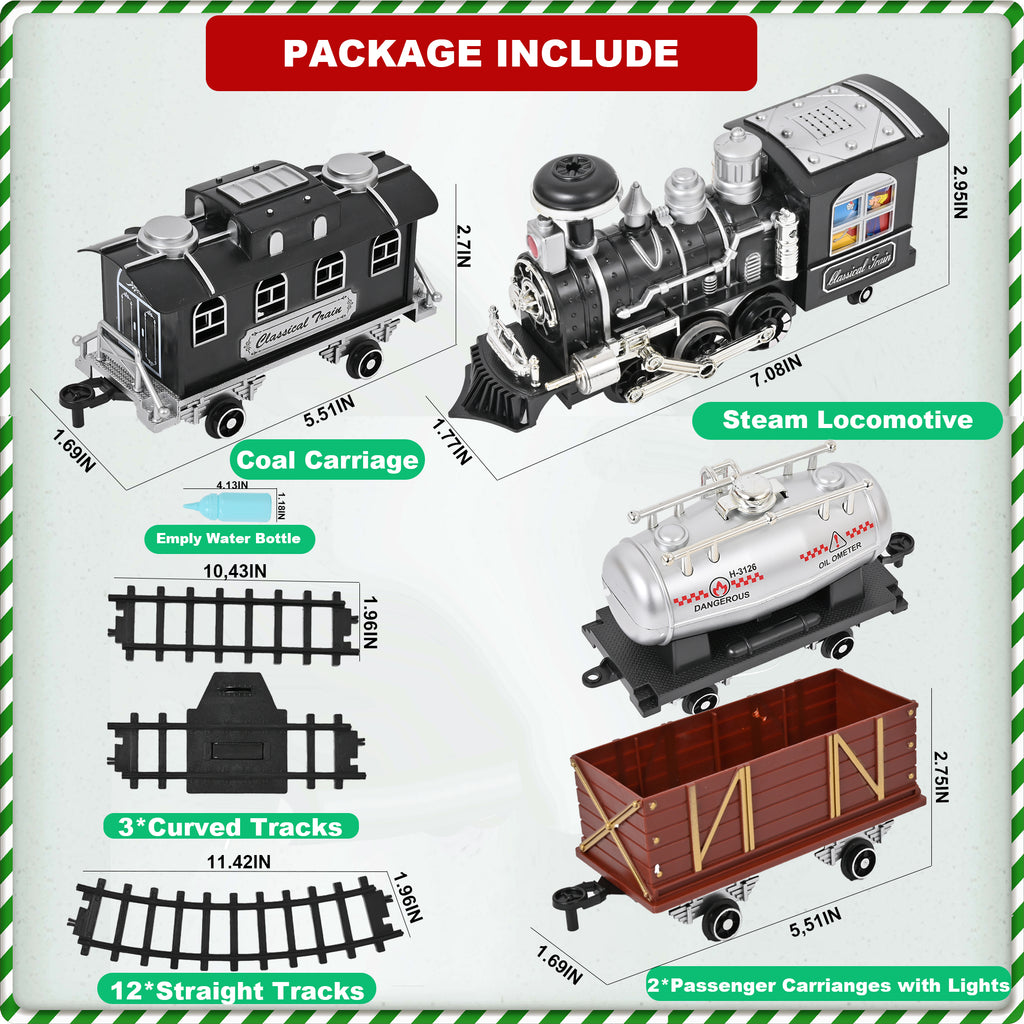 RC Train Toy with Smoke Sound and Light D368978